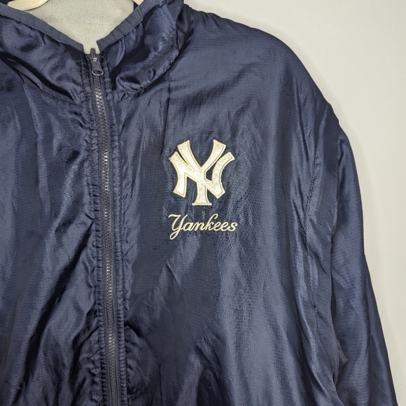 Vintage MLB 1990s New York Yankees Reversible windbreaker/Fleece 2XL - Picture 4 of 9